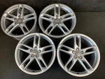 (4) Audi Q5 Original Silver Wheels Rims + Caps 19" 8R0601025BN HOL.58919. Fixed Price $895.00.