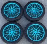 New 20 X 8.5 Savini Rims BM13 Black Di Forza Custom Teal /turquoise Color Wheels. Fixed Price $2000.00.