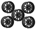 Set 20" Vision 412 Rocker Black Wheels 20X9 5X5 10MM Jeep Wrangler Lug Rims. Fixed Price $1590.00.