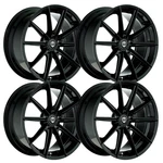 (SET-4) Curva CFF46 22X10 5X112 40MM Gloss Black Wheels Rims Inch. Fixed Price $1565.60.