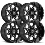 (SET-4) Scorpion SC10 20X12 6X135/6X139.7 -44MM Black Wheels Rims Inch. Fixed Price $1270.00.
