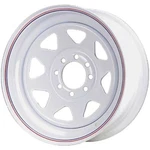 Premium Service 16X6 8 On 6.5 Spoked Steel Trailer Wheel - White With Pin.... Fixed Price $74.97.