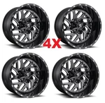22X12 Fuel Triton Wheels Rims Gloss Black Tis Xd D581 544 Wrangler Gladiator. Fixed Price $1995.00.