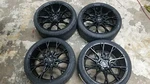 4- 20" Staggered Niche Staccato M183 Black Rims Tires 5X114.3 5X120 5X112. Fixed Price $2200.00.