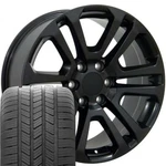20X9 Wheels Tires Fit Silverado Sierra Yukon Tahoe CK158 Satin Blk Rim Gy W1X. Fixed Price $1828.00.