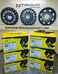 22X8.25 Hostile Ghost Lug Dually Black Wheels Ford F450 Ram 4500 10X225 Set 6. Fixed Price $3195.00.