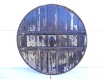 Vintage Used 1952-1953-1954-1955 Kaiser Trunk Spare Tire Cover With Wear (b). Fixed Price $112.48.