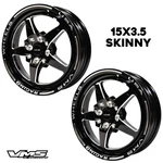Vms V-star Drag Racing Race Rims Wheels Skinnies 5X100 5X114.3 Et 2.64 Bs. Fixed Price $399.95.