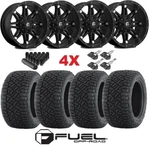 Fuel Hostage Black Wheels Rims 33 12.50 17 Tires Gripper Mt F-150. Fixed Price $2195.00.