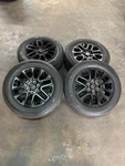 Set Of Four Used Oem '22-'25 Toyota Tundra Trd Black Wheels 265/65R20 Tires Lt. Fixed Price $1095.00.