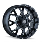 Mayhem Warrior Series Gloss Black Wheels With Milled Spoke 8015-7956M18. Fixed Price $279.99.