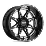 20X12 Moto Metal MO993 Hydra Gloss Black Milled Wheel 8X6.5 (-44MM). Fixed Price $267.30.