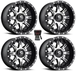 Fuel Nutz Atv Wheels Black 14" Kawasaki Brute Force Irs (4). Fixed Price $840.00.