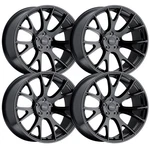 (SET-4) Replica Cat 22X9 5X115 Matte Black 20MM Wheels Rims Inch. Fixed Price $1197.00.